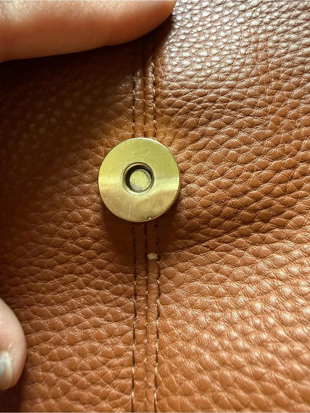 Steve Madden Tan Pebbled Leather Backpack with Gold Hardware